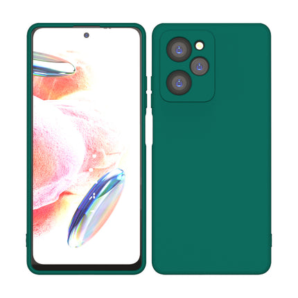 Kapa Matte Protective Lens Flexible Back Cover for Poco X5 Pro | Slim Silicone with Soft Lining Shockproof Full Body Bumper Case (Green)