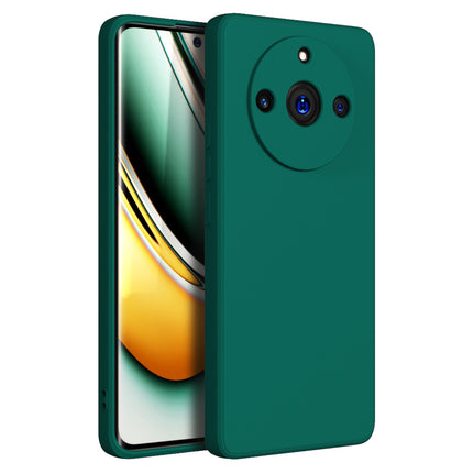 Kapa Matte Protective Lens Flexible Back Cover for Realme 11 PRO / 11 PRO + (PLUS) | Slim Silicone with Soft Lining Shockproof Full Body Bumper Case (Green)