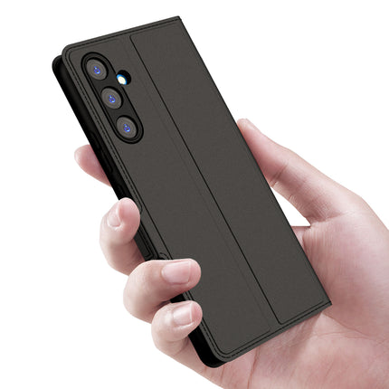 Kapa Noble Slim Magnetic Leather Flip Case Cover for Samsung Galaxy A34 (5G) | Card Holder Stand Leather Flip Wallet Case (Black)