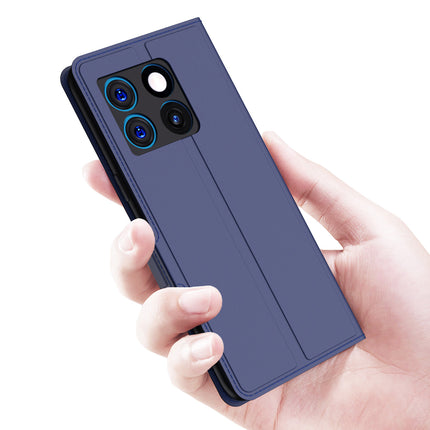 Kapa Noble Slim Magnetic Leather Flip Case Cover for OnePlus 10T (Blue)