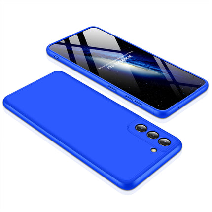 Double Dip Full 360 Protection Back Case Cover for Samsung Galaxy S21 FE (Blue) - Mobizang