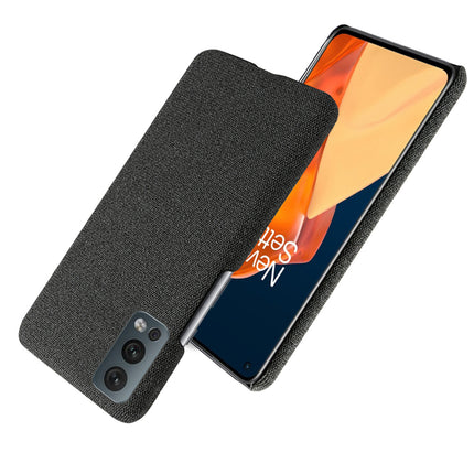 Woven Soft Fabric Case for OnePLus Nord 2 Back Cover, Shock Protection Slim Hard Anti Slip Back Cover (Black)