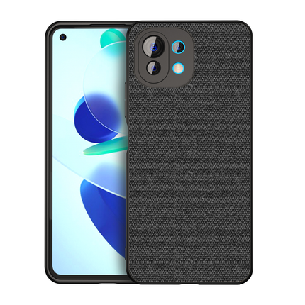 Soft Full Fabric Protective Back Case Cover for Xiaomi Mi 11 Lite (Black)