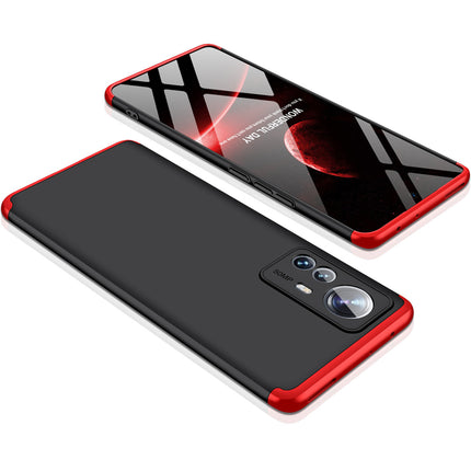 Kapa Double Dip Full 360 Protection Back Case Cover for Redmi Note 12 Pro Plus (Red , Black)