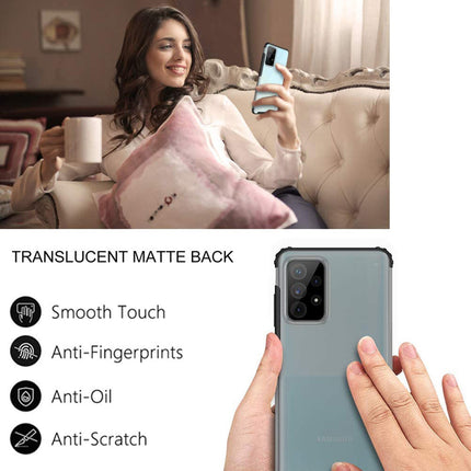 Shield Frosted Acrylic Back Shock Proof Case Cover for Samsung Galaxy A33 (5G) (Black) - Mobizang