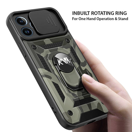 Tank Back Cover for Apple iPhone 12 Pro Max (6.7) , Inbuilt Ring & Slider [Military Grade Protection] Shockproof Lens Protection Case (Black)