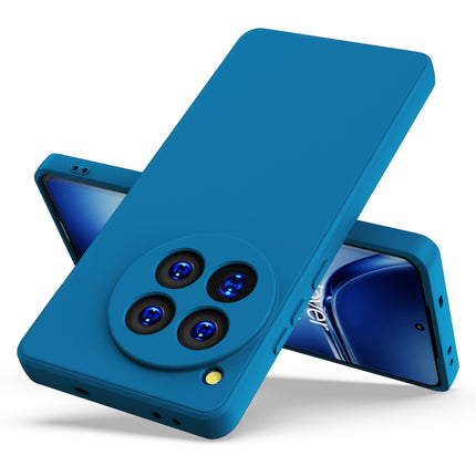 Kapa Matte Protective Lens Flexible Back Cover for OnePlus 12 | Slim Silicone with Soft Lining Shockproof Full Body Bumper Case (Blue)
