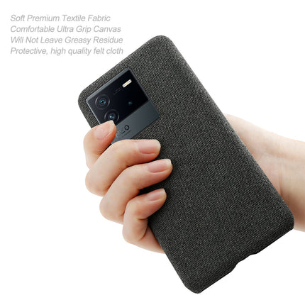 Kapa Woven Soft Fabric Case for Vivo IQOO Neo 6 (5G) Back Cover,  Shock Protection Slim Hard Anti Slip Back Cover (Black)