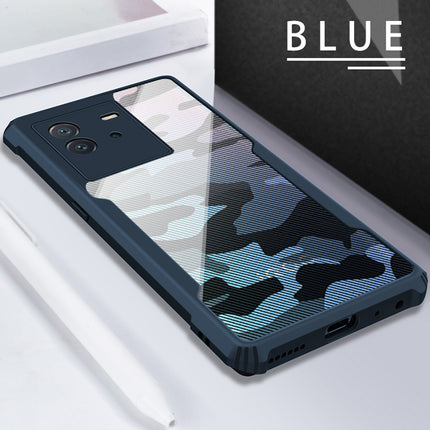 Kapa Beetle Camouflage for IQOO Neo 6 (5G) Back Case, [Military Grade Protection] Shock Proof Slim Hybrid Bumper Cover (Blue)