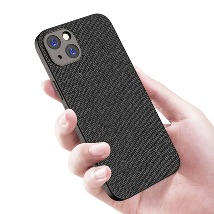 Kapa Soft Full Fabric Protective Back Case Cover for Apple iPhone 15 Plus | Shockproof Slim Hard Anti Slip Back Case (Black)