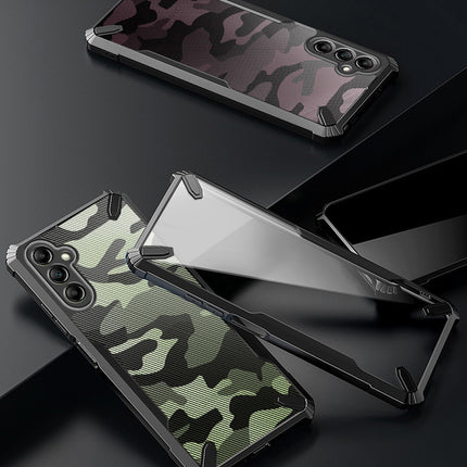 Kapa Bull Camouflage Back Cover for Samsung Galaxy S24 | [Military Grade Protection] Shock Proof Slim Hybrid Bumper Case (Black)