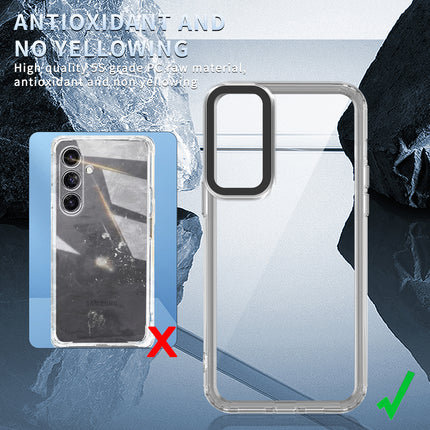 Kapa Warrior Acrylic Clear Back Cover For Samsung Galaxy A34 (5G) | Slim Shockproof [Military Grade Protection] Hybrid Bumper Case (Transparent Sides) - Mobizang