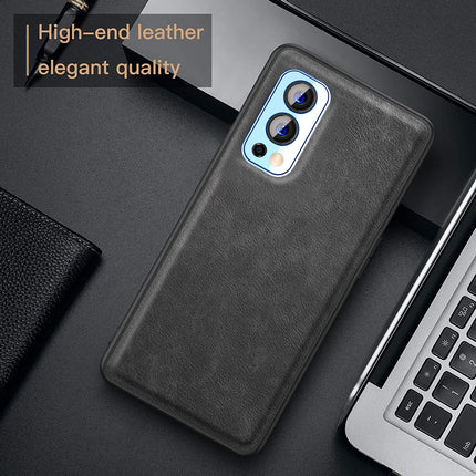 Tux Back Case For OnePlus Nord 2 (5G) , Slim Leather Case with Soft Edge Shockproof Back Cover (Black)