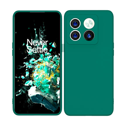Kapa Matte Lens Protective Shockproof Flexible Back Cover for OnePlus 10T ,Slim Silicone with Soft Lining Shockproof Flexible Full Body Bumper Case (Green)