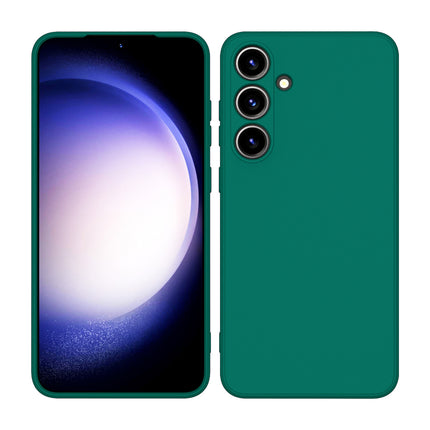 Kapa Matte Protective Lens Flexible Back Cover for Samsung Galaxy S24 PLUS | Slim Silicone with Soft Lining Shockproof Full Body Bumper Case (Green)