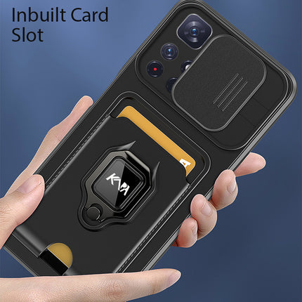 Kapa Bisen Back Cover for Xiaomi 11i HyperCharge,Shockproof Slim Bumper Back Case (Black)