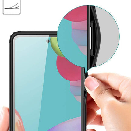 Shield Frosted Acrylic Back Shock Proof Case Cover for Samsung Galaxy A33 (5G) (Black) - Mobizang