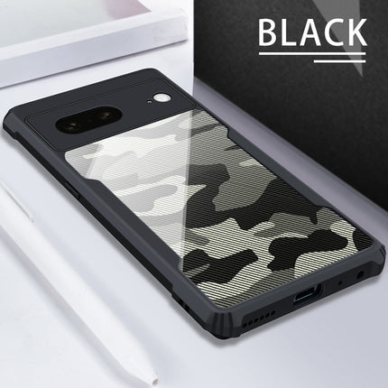 Kapa Beetle Camouflage Back Cover for Google Pixel 8A | [Military Grade Protection] Shock Proof Slim Hybrid Bumper Case (Black)