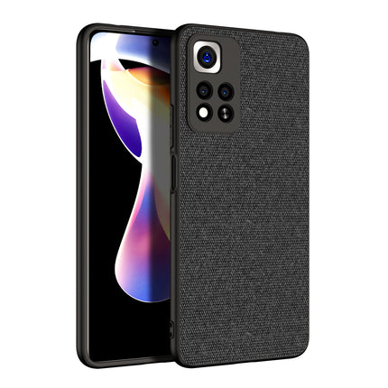 Soft Full Fabric Protective Back Case Cover for Xiaomi 11i HyperCharge (Black) - Mobizang