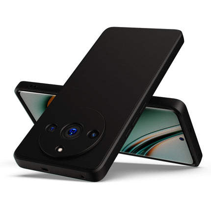 Kapa Matte Protective Lens Flexible Back Cover for Realme 11 PRO / 11 PRO + (PLUS) | Slim Silicone with Soft Lining Shockproof Full Body Bumper Case (Black)
