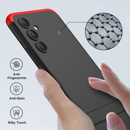 Kapa Double Dip Full 360 Protection Back Case Cover for Samsung Galaxy A54 (Red / Black)
