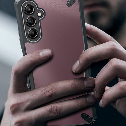 Kapa Bull Clear Back Cover for Samsung Galaxy A54 (5G) | [Military Grade Protection] Shock Proof Slim Hybrid Bumper Case (Black)