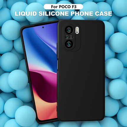 Matte Lens Protective Back Cover for Xiaomi 11X Pro / Mi 11X , Slim Silicone with Soft Lining Shockproof Flexible Full Body Bumper Case , Black