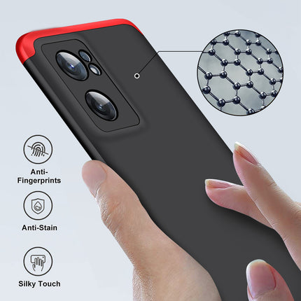 Double Dip Full 360 Protection Back Case Cover for OnePlus Nord CE 2 (Red , Black) - Mobizang