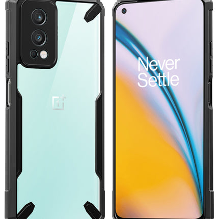 Kapa Bull Back Cover for OnePlus Nord 2, Shockproof Slim Hybrid Clear Case (Black)