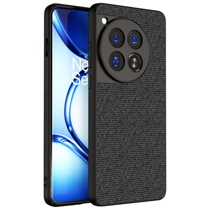 Kapa Soft Full Fabric Protective Back Case Cover for OnePlus 12 | Shockproof Slim Hard Anti Slip Back Case (Black)