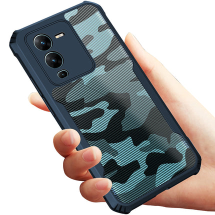 Kapa Beetle Camouflage for Vivo V25 Pro (5G) Back Case, [Military Grade ] Shock Proof Cover (Blue)