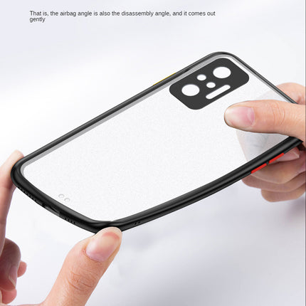 Paper Thin Back Cover For Xiaomi Redmi Note 10 Pro /  Note 10 Pro Max , Super Slim Matte Translucent Full Protection Back Case (Black) - Mobizang