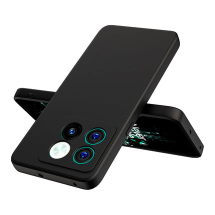 Kapa Matte Lens Protective Shockproof Flexible Back Cover for OnePlus 10T ,Slim Silicone with Soft Lining Shockproof Flexible Full Body Bumper Case (Black)