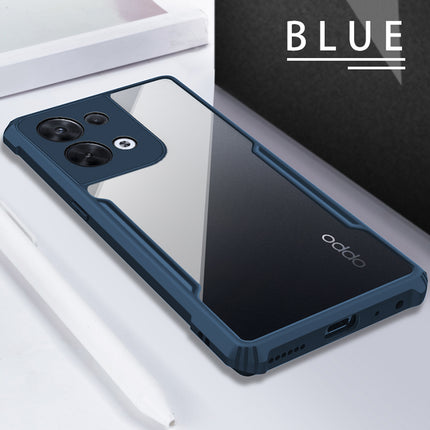 Kapa Beetle for Oppo Reno 8 Pro (5G) Back Case, [Military Grade] Shockproof Slim Hybrid Clear Back Cover (Blue)