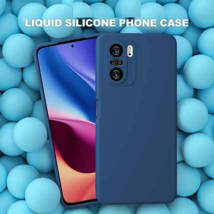 Matte Lens Protective Back Cover for Xiaomi 11X Pro / Mi 11X , Slim Silicone with Soft Lining Shockproof Flexible Full Body Bumper Case , Blue