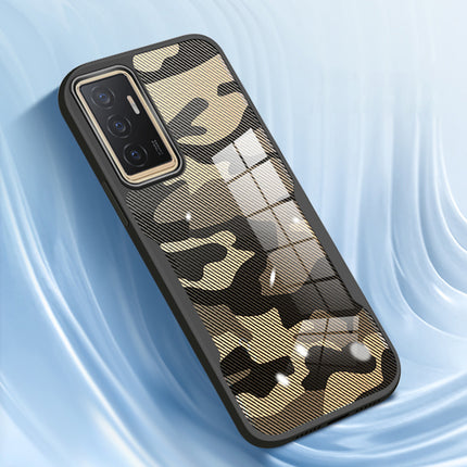 Kapa Beetle Camouflage V2 for Vivo V23E (5G) Back Cover , [Military Grade] Shockproof Slim Camera Ring Hybrid Case (Black)