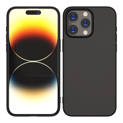 Kapa Matte Protective Lens Flexible Back Cover for Apple iPhone 15 Pro | Slim Silicone with Soft Lining Shockproof Full Body Bumper Case (Black) - Mobizang