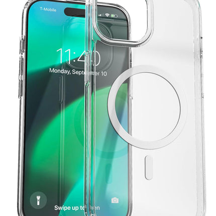 Kapa Clear Magnetic Back Cover for Apple iPhone 15 Pro Max , Compatible with MagSafe | [Military Grade Protection] Shock Proof Slim Hybrid Bumper Case