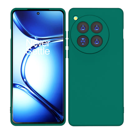 Kapa Matte Protective Lens Flexible Back Cover for OnePlus 12 | Slim Silicone with Soft Lining Shockproof Full Body Bumper Case (Green)