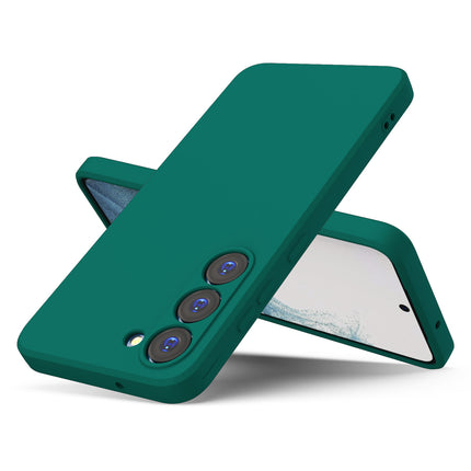 Kapa Matte Protective Lens Flexible Back Cover for Samsung Galaxy S23 Plus, Slim Silicone with Soft Lining Shockproof Full Body Bumper Case (Green)