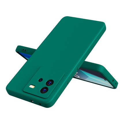 Kapa Matte Lens Protective Shockproof Flexible Back Cover for IQOO Neo 6 (5G) ,Slim Silicone with Soft Lining Shockproof Flexible Full Body Bumper Case (Green)