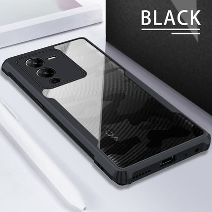 Kapa Beetle Camouflage for Vivo V25 Pro (5G) Back Case, [Military Grade ] Shock Proof Cover (Black)