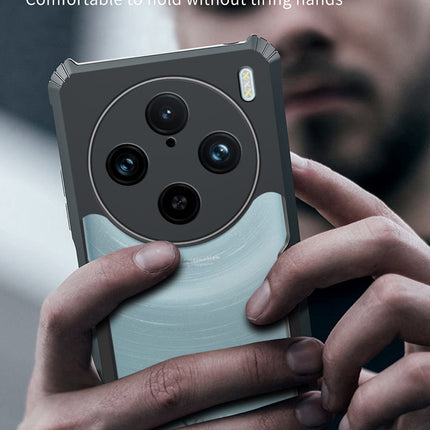Kapa Bull Clear Back Cover for Vivo X100 Pro | [Military Grade Protection] Shock Proof Slim Hybrid Bumper Case (Black)