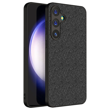 Kapa Soft Full Fabric Protective Back Case Cover for Samsung Galaxy S24 PLUS | Shockproof Slim Hard Anti Slip Back Case (Black)