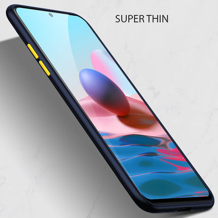 Camouflage Paper Thin Back Cover For Xiaomi Redmi Note 10 Pro /  Note 10 Pro Max , Super Slim Matte Translucent Full Protection Back Case (Blue)