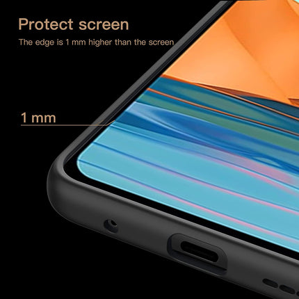 Tux Back Case for Xiaomi Redmi Note 10 Pro /  Note 10 Pro Max , Slim Leather Case with Soft Edge Shockproof Back Cover (Black) - Mobizang