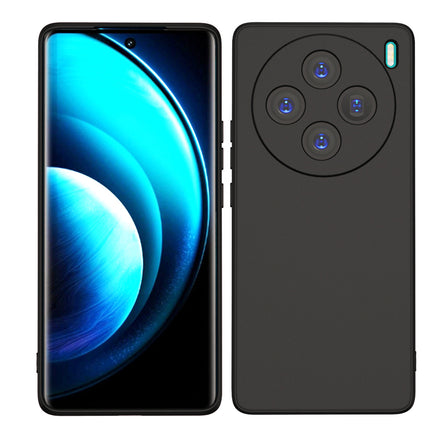 Kapa Matte Protective Lens Flexible Back Cover for Vivo X100 | Slim Silicone with Soft Lining Shockproof Full Body Bumper Case (Black) - Mobizang