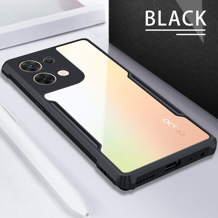 Kapa Beetle for Oppo Reno 8 Pro (5G) Back Case, [Military Grade] Shockproof Slim Hybrid Clear Back Cover (Black) - Mobizang