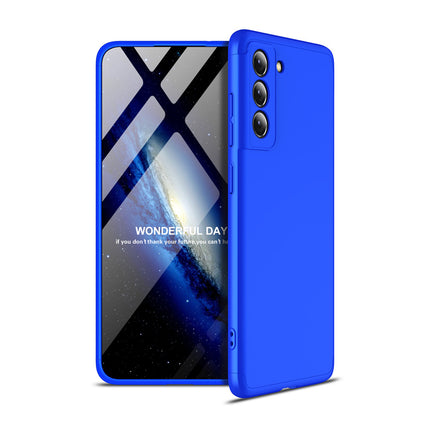 Double Dip Full 360 Protection Back Case Cover for Samsung Galaxy S21 FE (Blue) - Mobizang