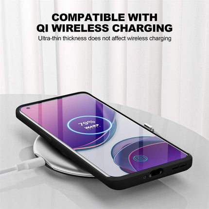Matte Lens Protective Back Cover for OnePlus 9 PRO / One Plus 9 PRO , Slim Silicone with Soft Lining Shockproof Flexible Full Body Bumper Case (Black)
